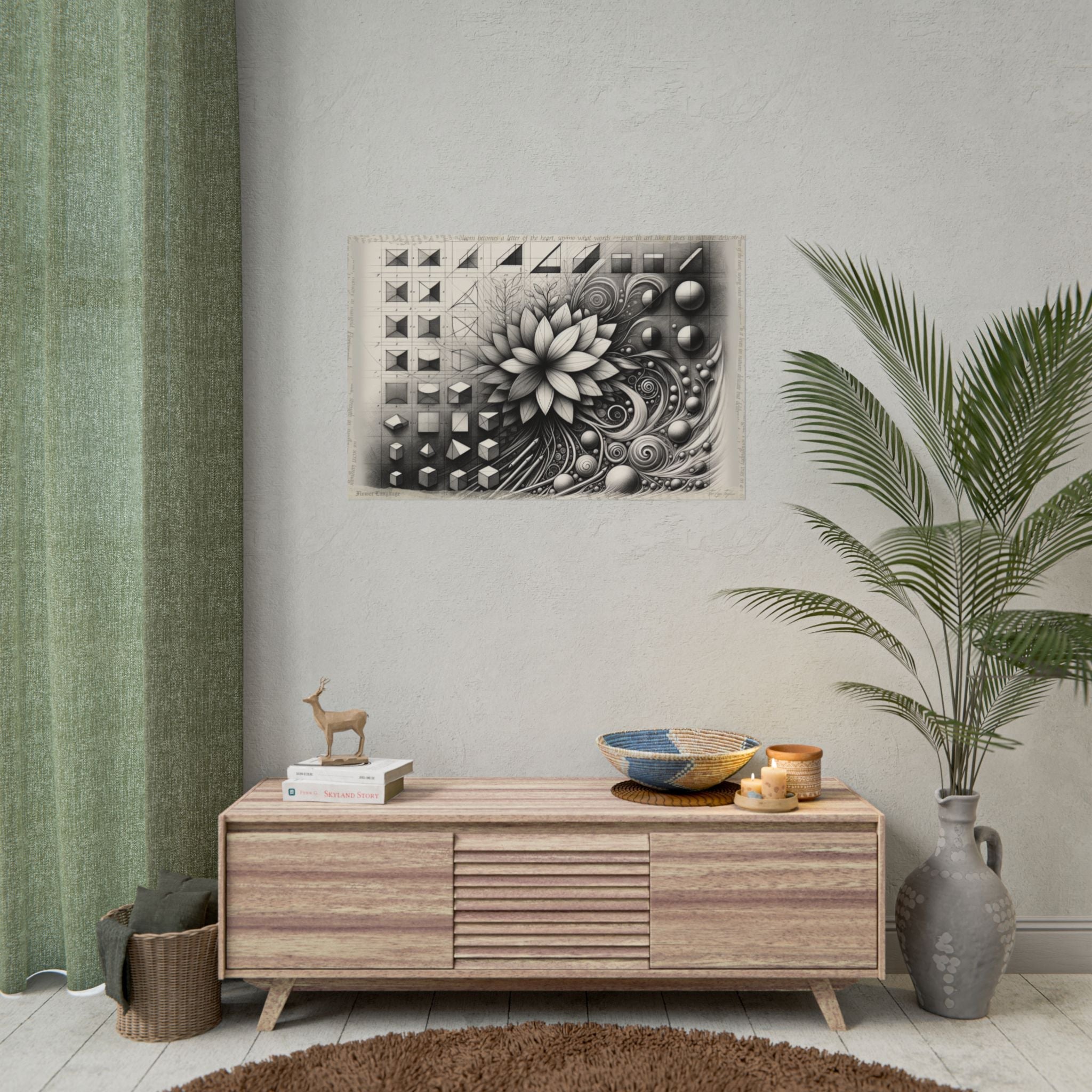 Harmony in Numeric Blooms - Art Print by Teo Teglia Art