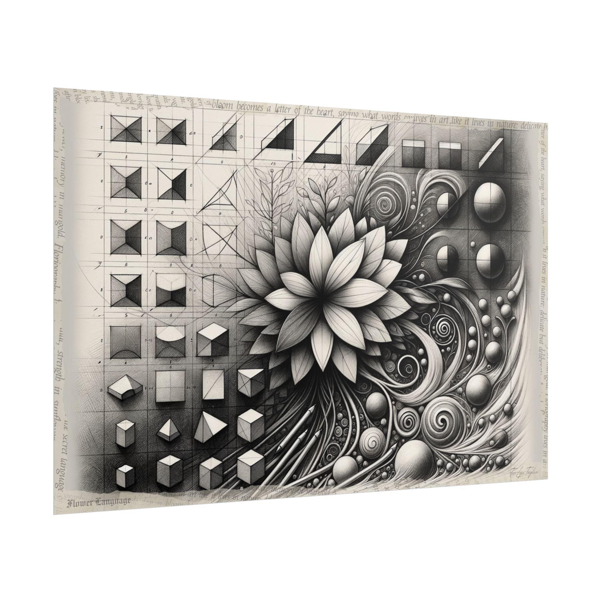 Harmony in Numeric Blooms - Art Print by Teo Teglia Art