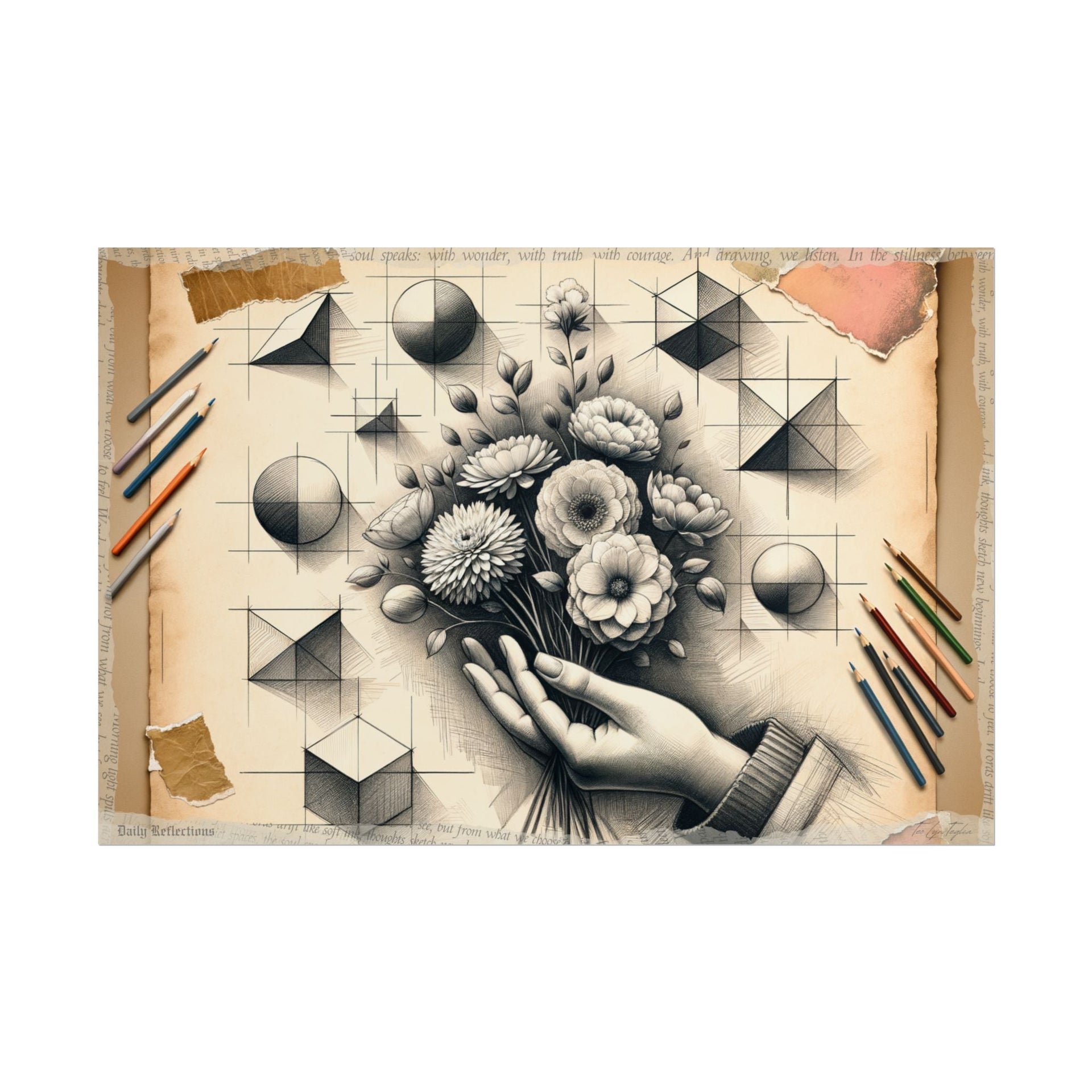 ✏️ Harmony in Progression: From Geometry to Kindness - Art Print by Teo Teglia Art