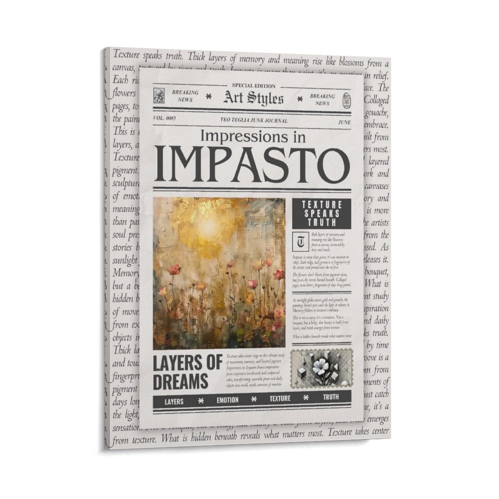 Impressions in Impasto - Art Styles Canvas by Teo Teglia Art