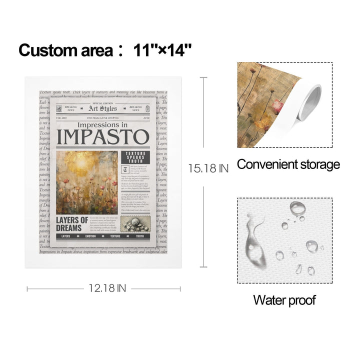 Impressions in Impasto - Gallery Art Print Set of 3 by Teo Teglia Art