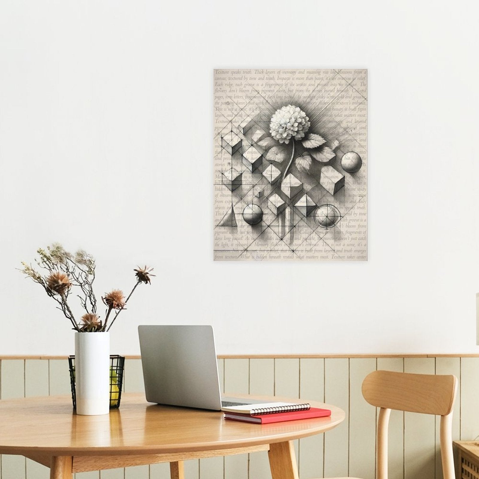 Impressions in Impasto - Pencil Sketch on Canvas by Teo Teglia Art