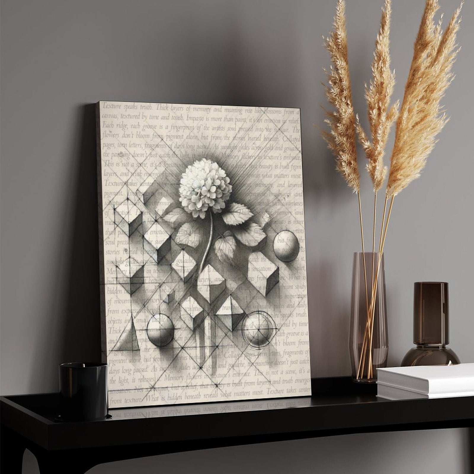 Impressions in Impasto - Pencil Sketch on Canvas by Teo Teglia Art