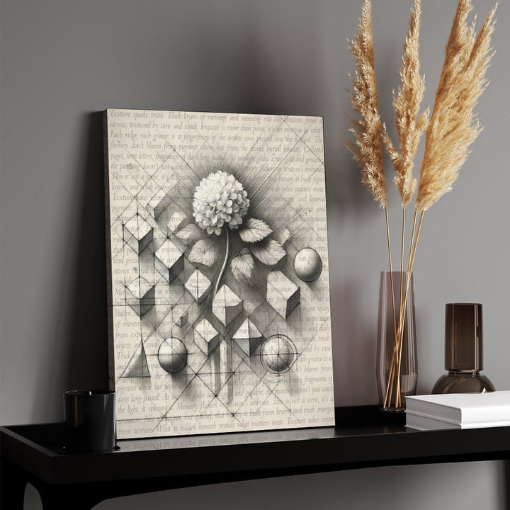 Impressions in Impasto - Pencil Sketch on Canvas by Teo Teglia Art