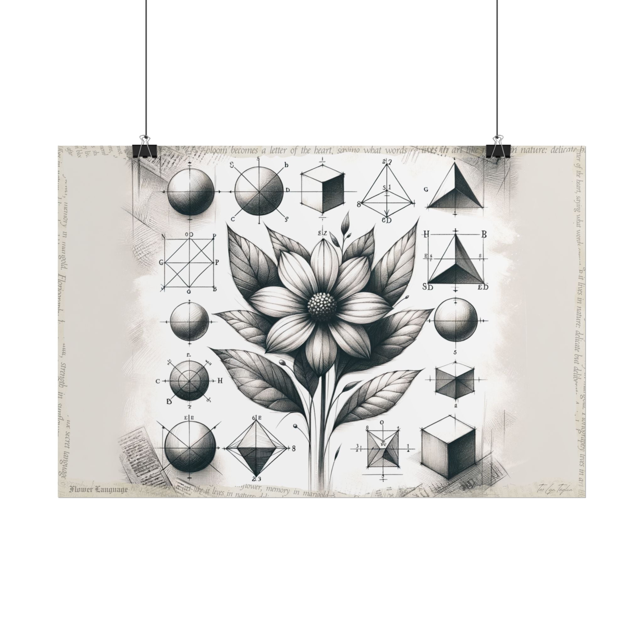 Innocence Blossoms in Geometry - Art Print by Teo Teglia Art