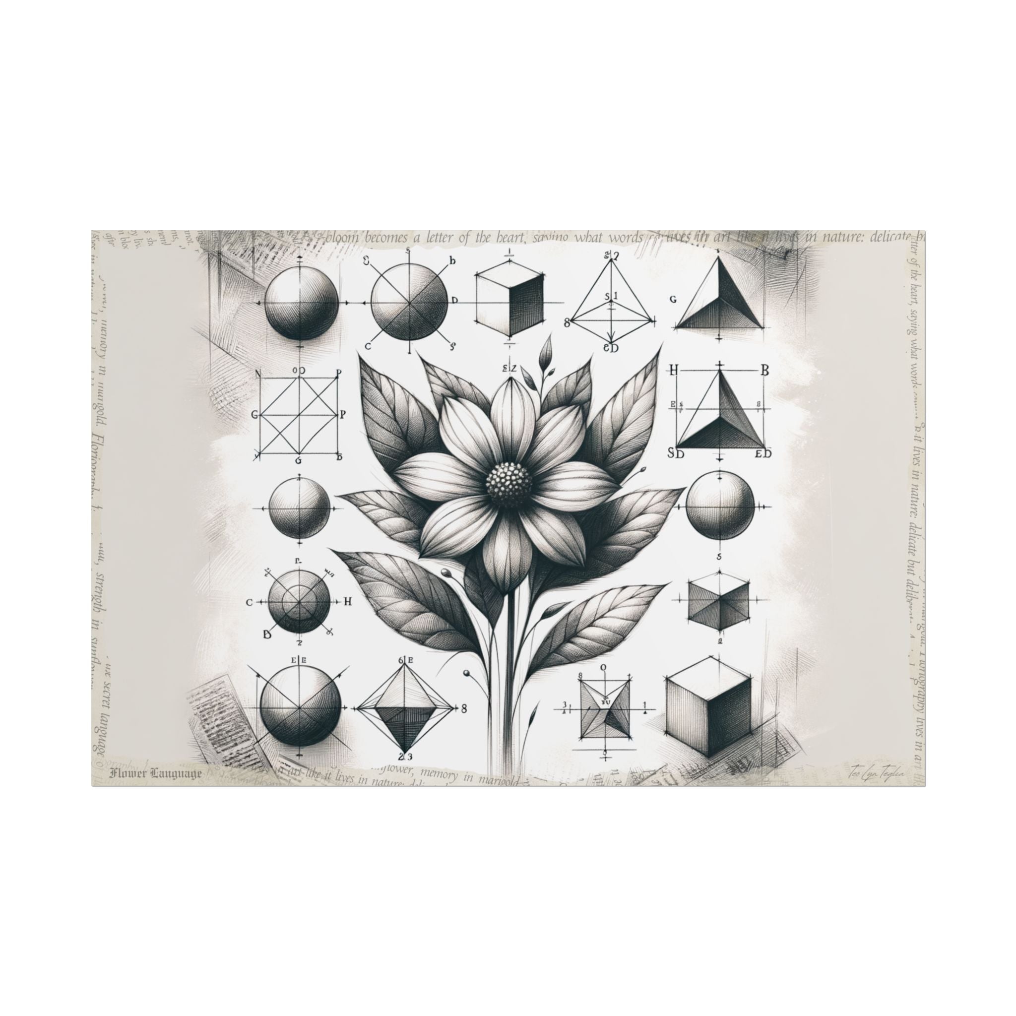Innocence Blossoms in Geometry - Art Print by Teo Teglia Art