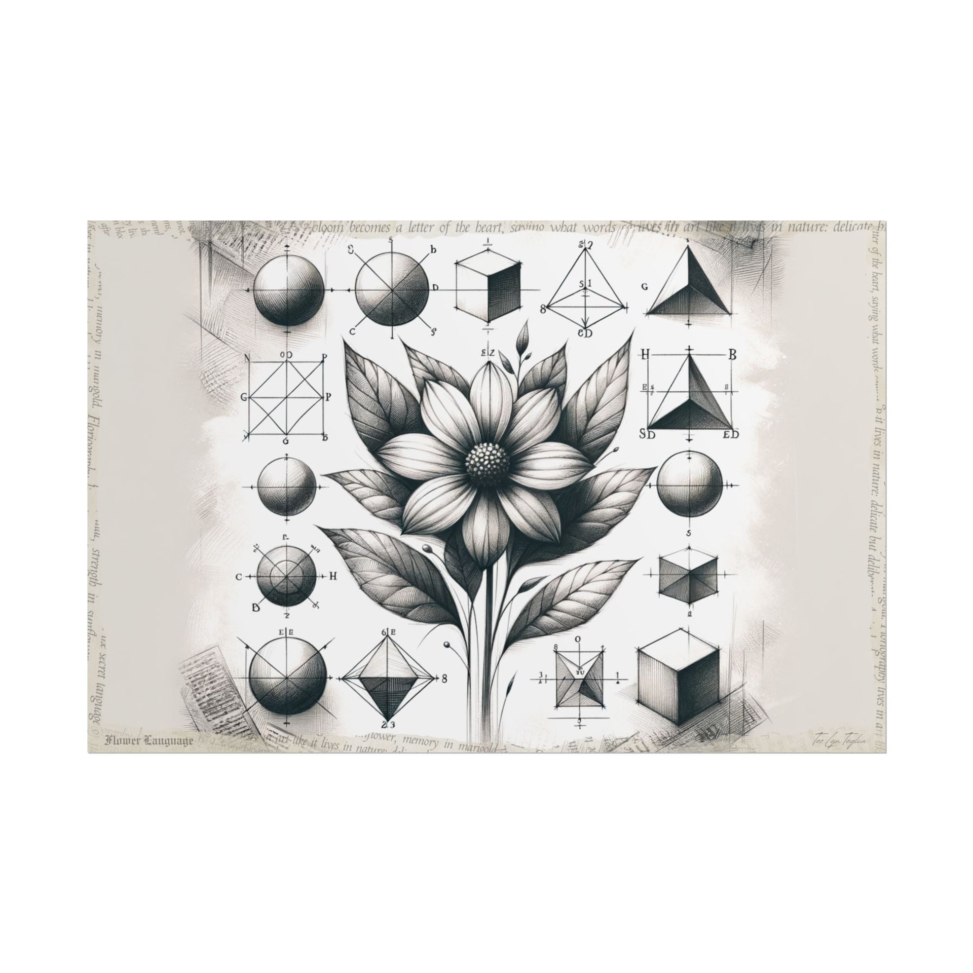 Innocence Blossoms in Geometry - Art Print by Teo Teglia Art