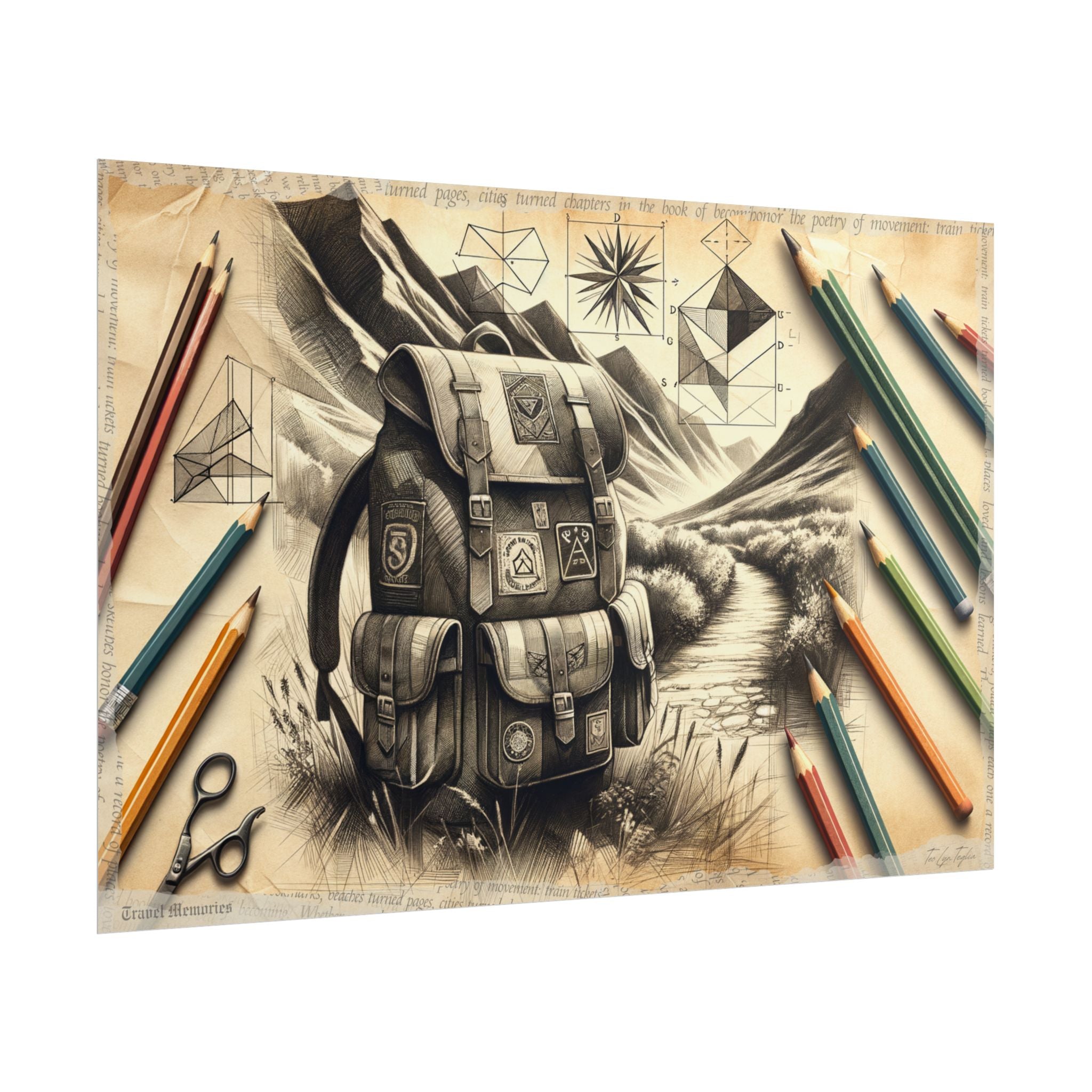 Journey from Geometry's Shadow - Art Print by Teo Teglia Art