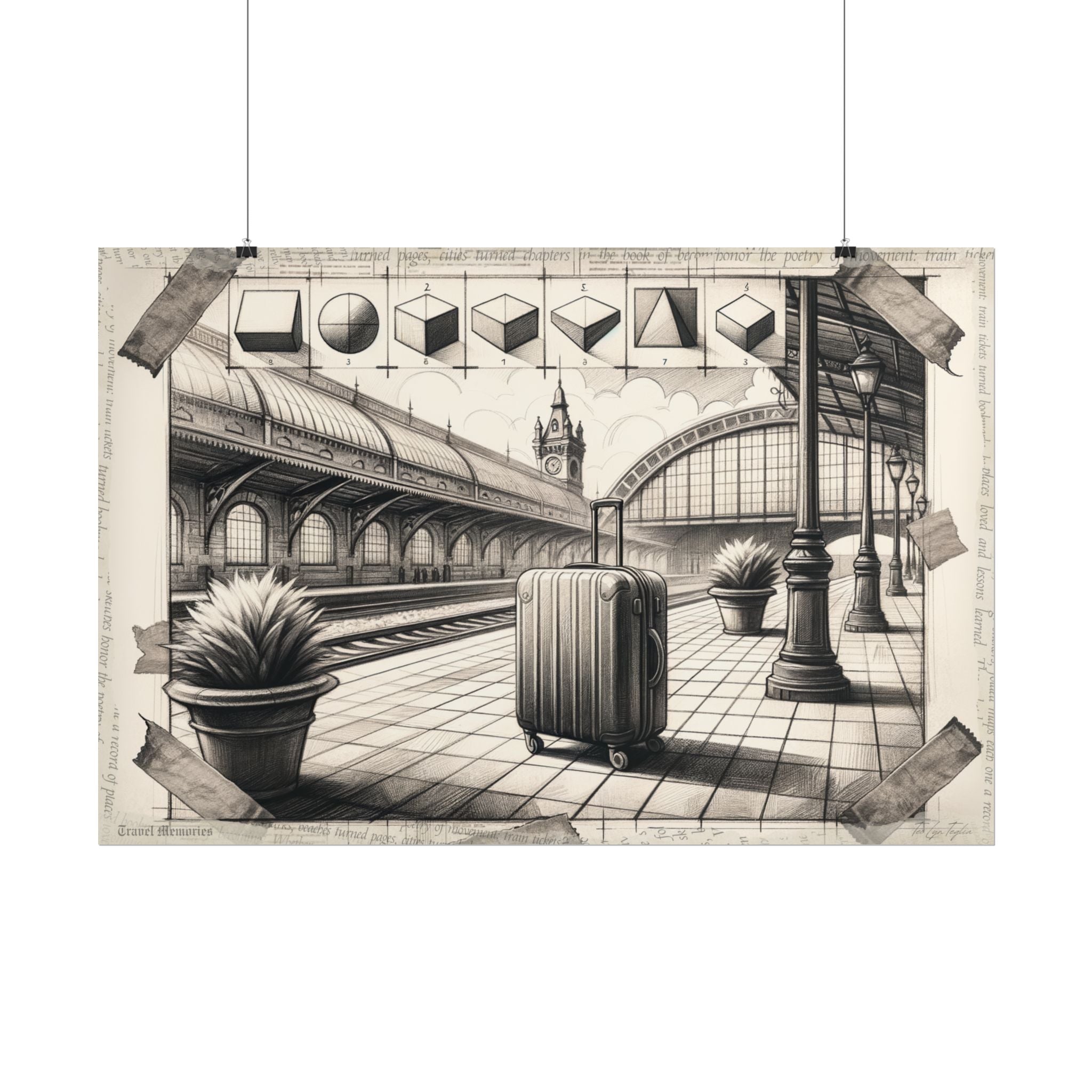 "Journey from Shapes to Station" - Art Print by Teo Teglia Art