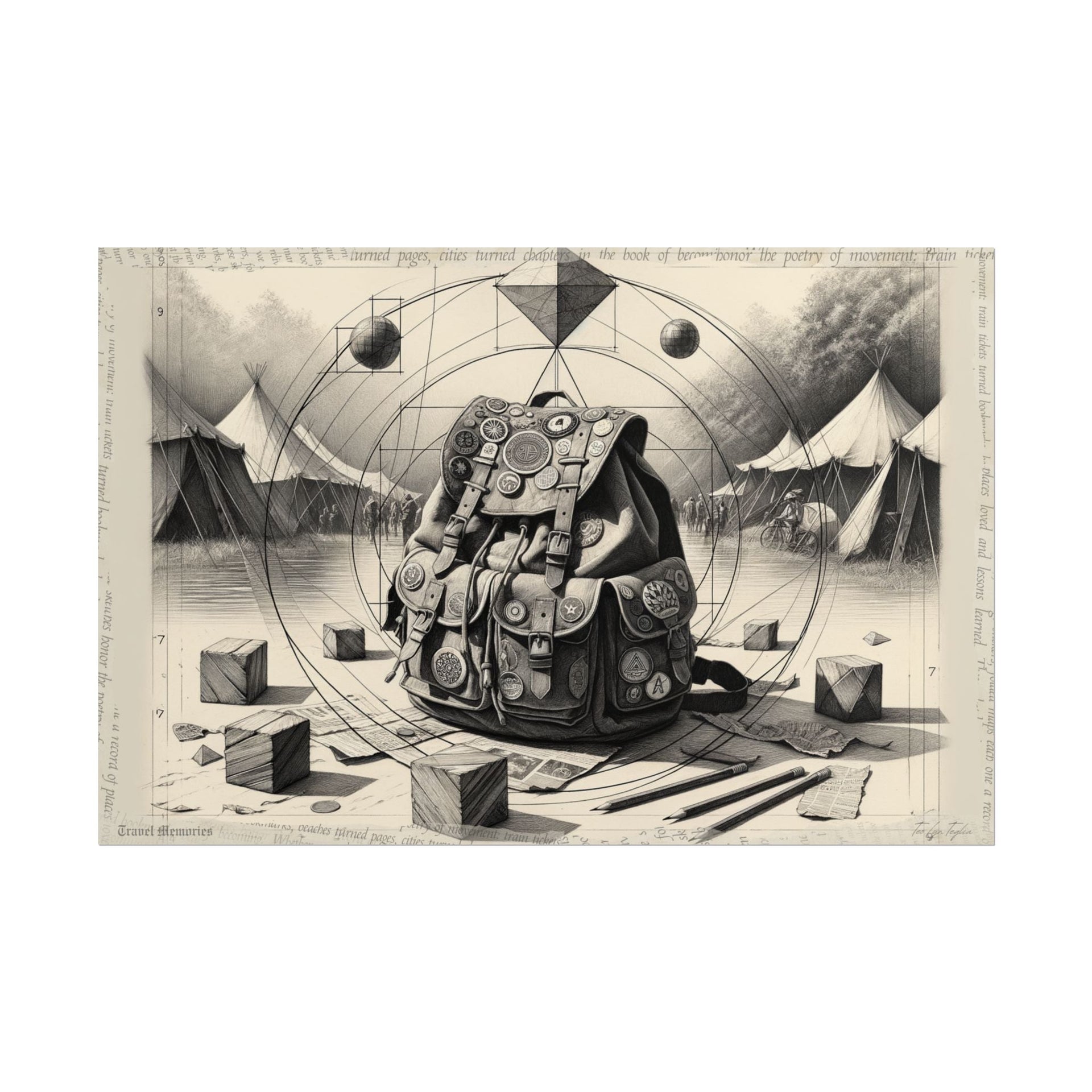 Journey of Symmetry: Festival Echoes - Art Print by Teo Teglia Art