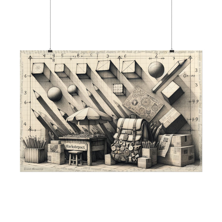 "Journey's Geometry Unpacked" - Art Print by Teo Teglia Art
