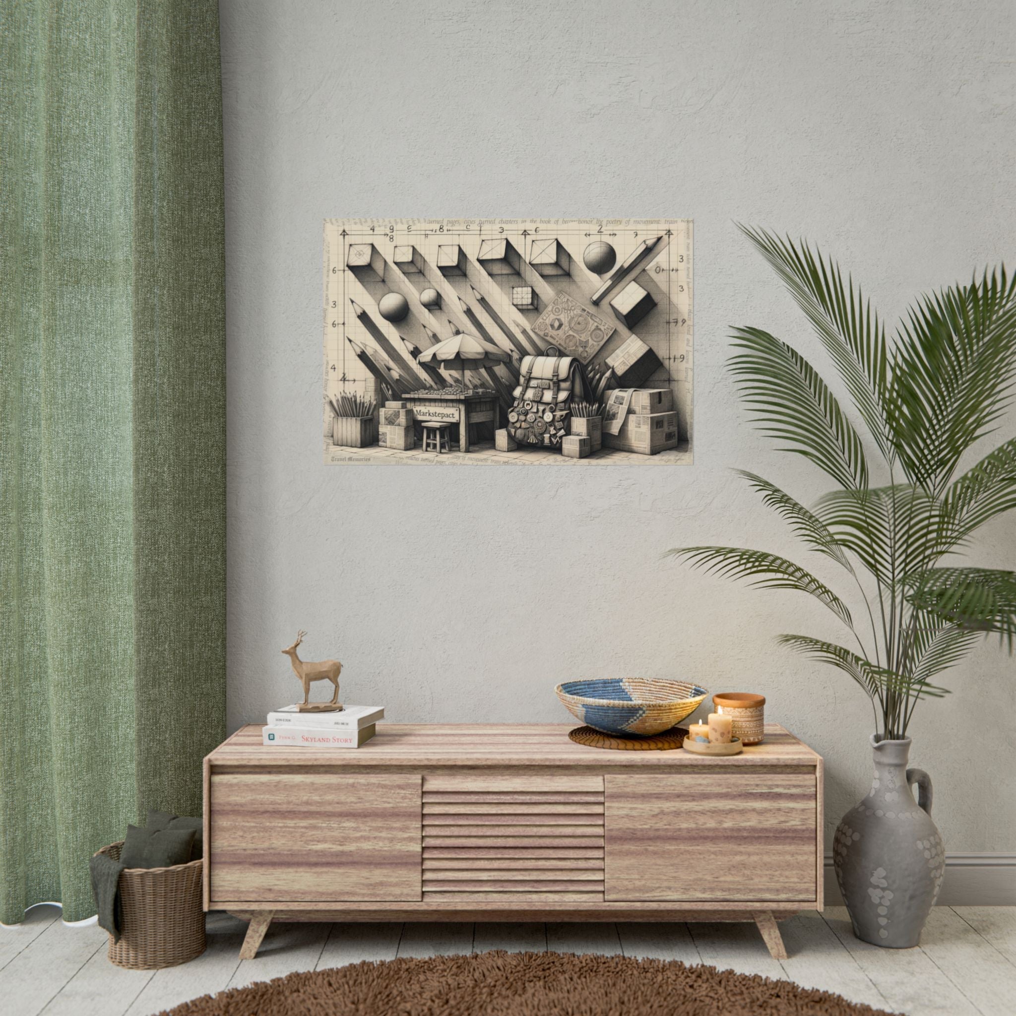 "Journey's Geometry Unpacked" - Art Print by Teo Teglia Art