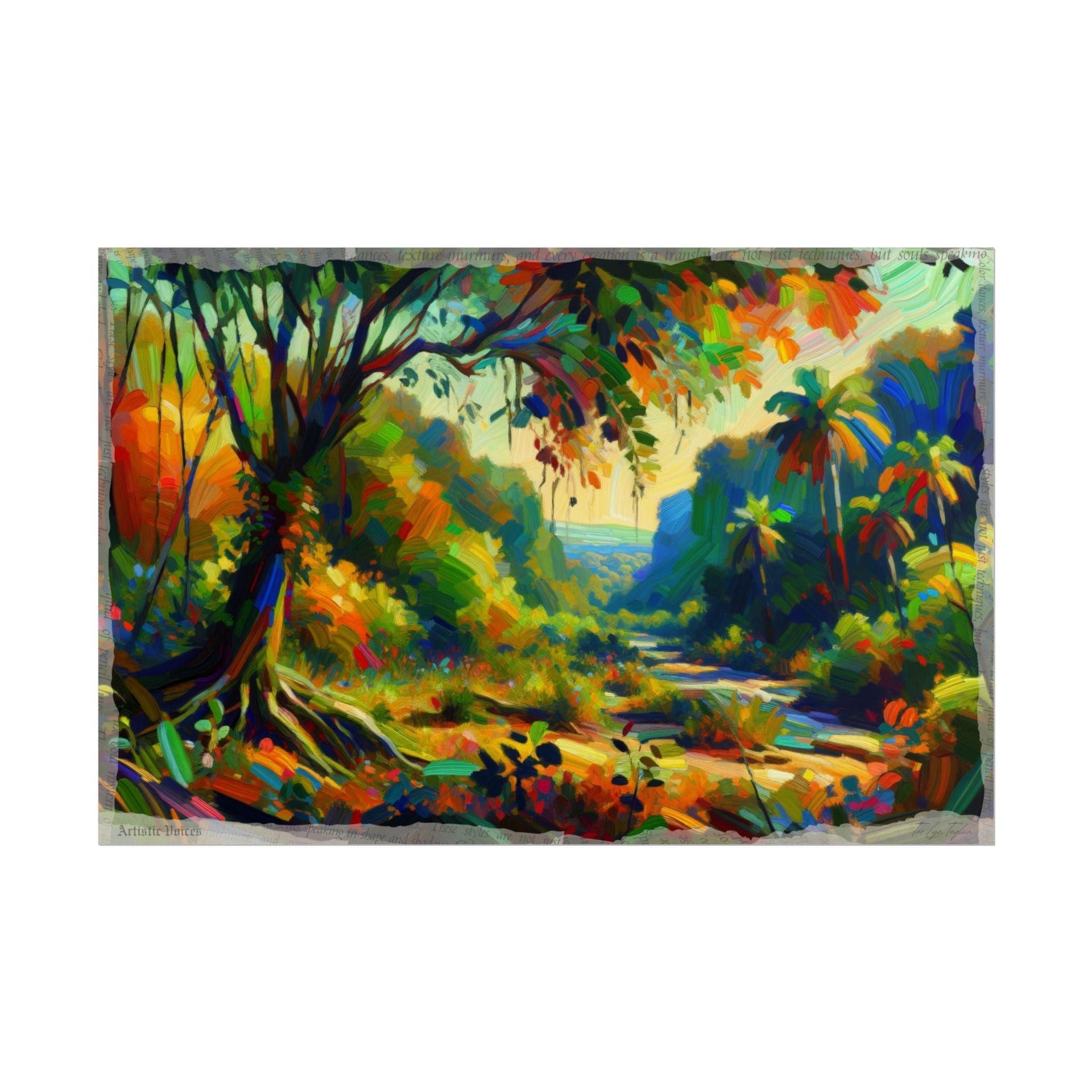Jungle's Heartbeat Hues - Art Print by Teo Teglia Art
