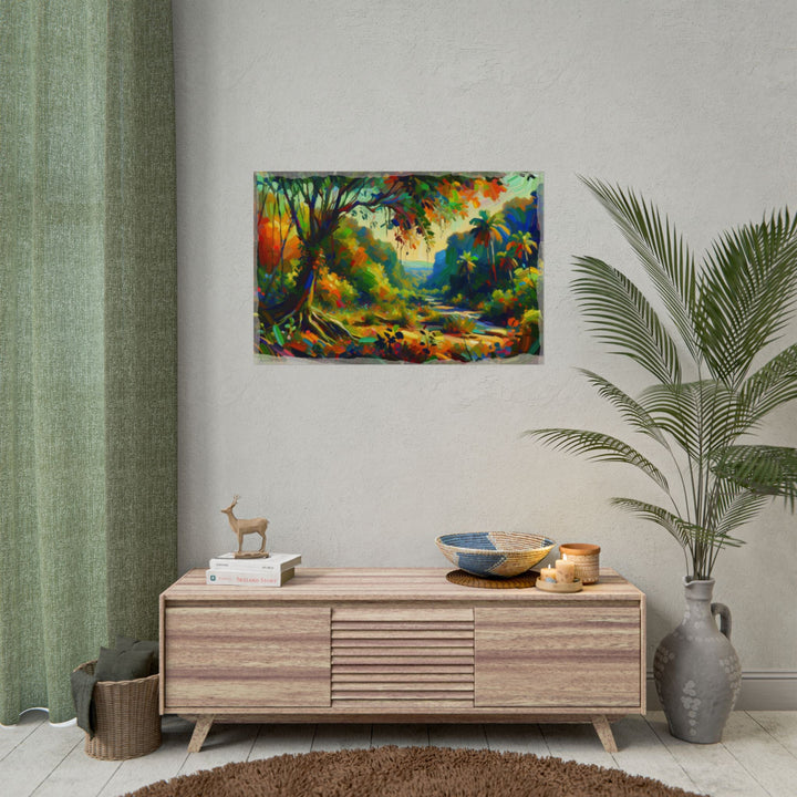 Jungle's Heartbeat Hues - Art Print by Teo Teglia Art