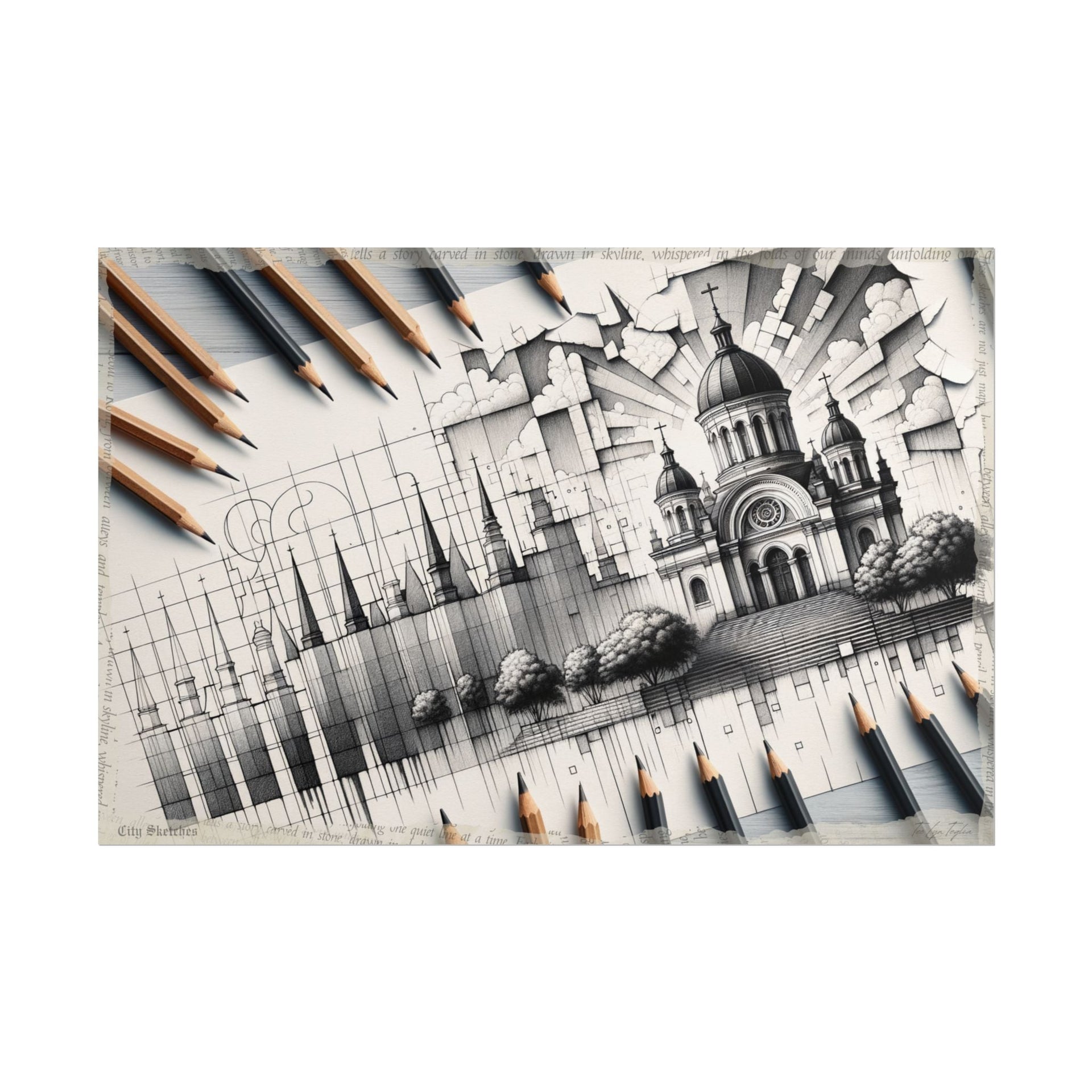 Kyiv Lines Ascending - Art Print by Teo Teglia Art