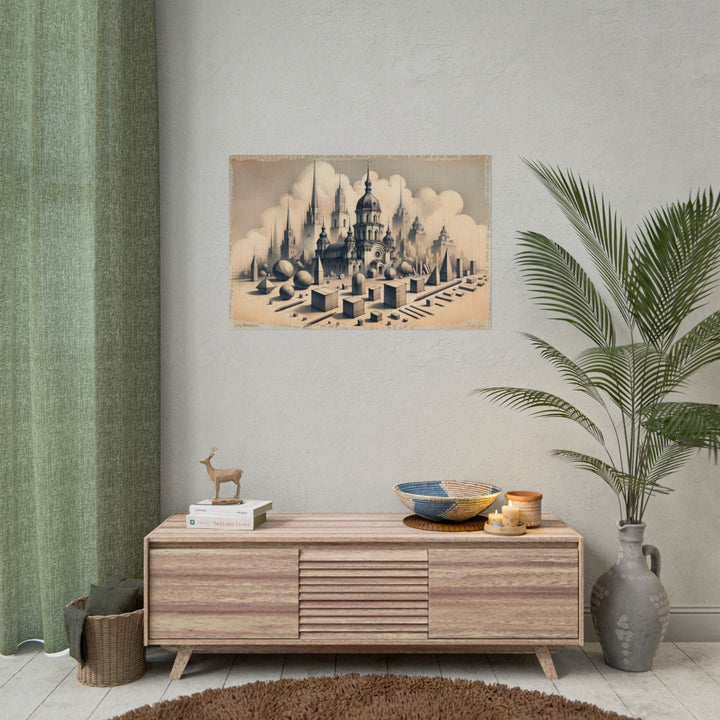 Kyiv's Geometry Unfolding - Art Print by Teo Teglia Art