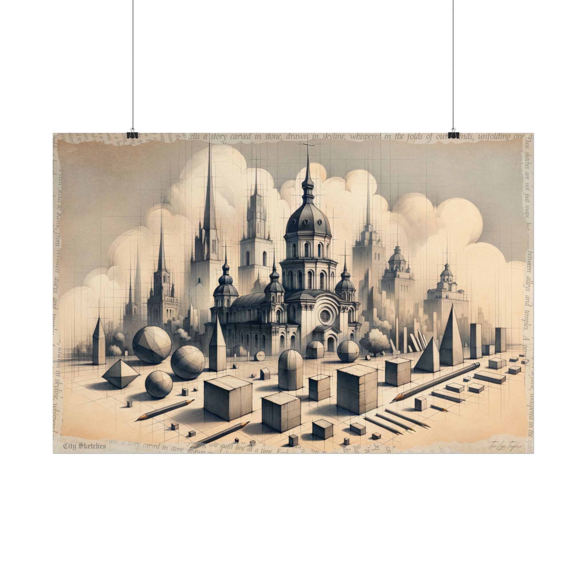 Kyiv's Geometry Unfolding - Art Print by Teo Teglia Art
