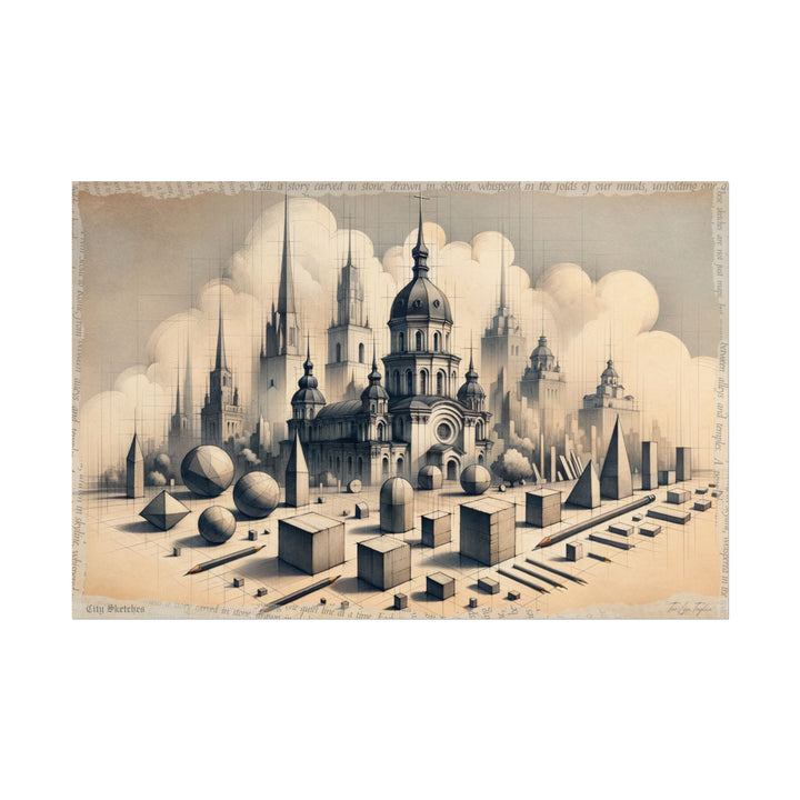 Kyiv's Geometry Unfolding - Art Print by Teo Teglia Art