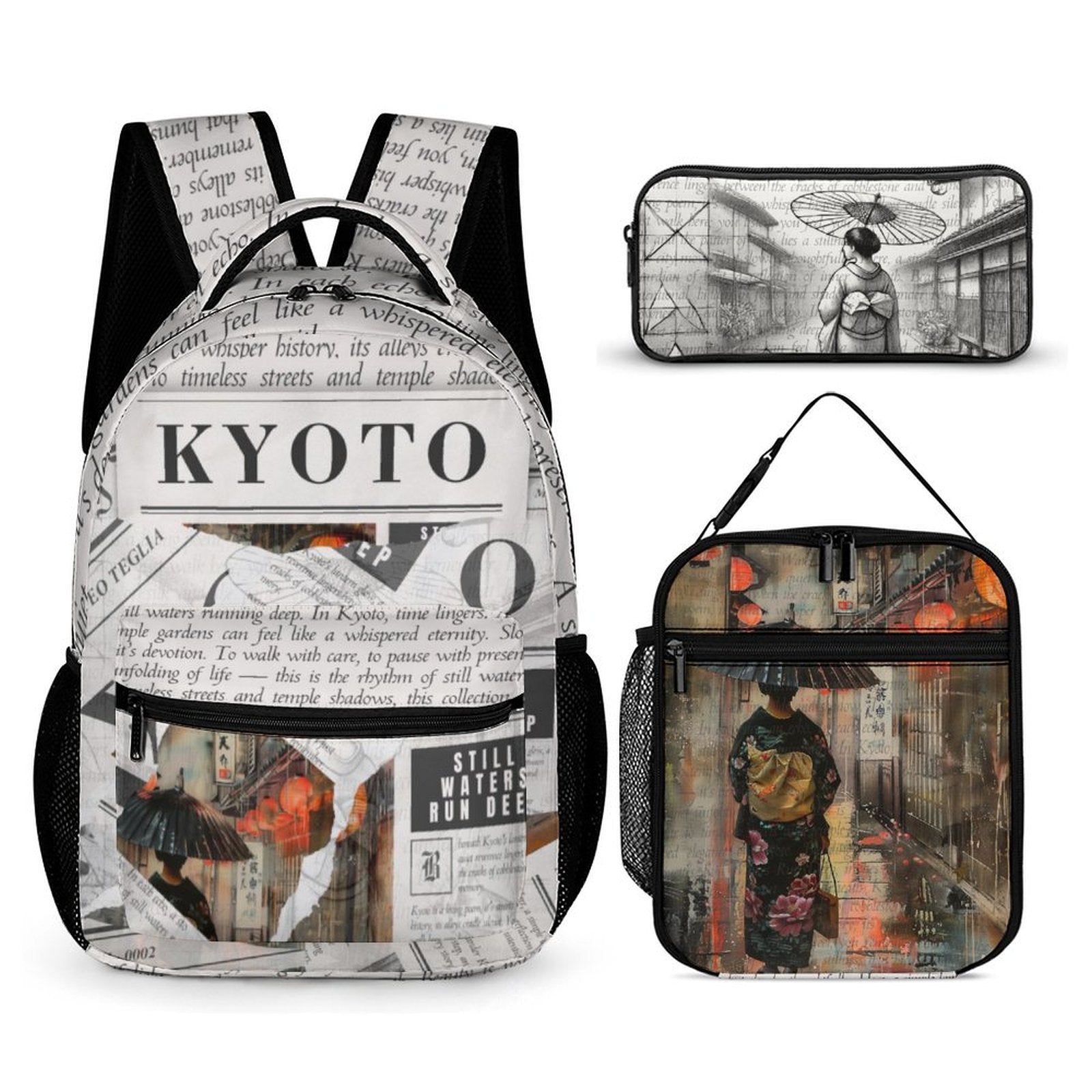 Kyoto - 3 - Piece Zen Bag Set by Teo Teglia Art