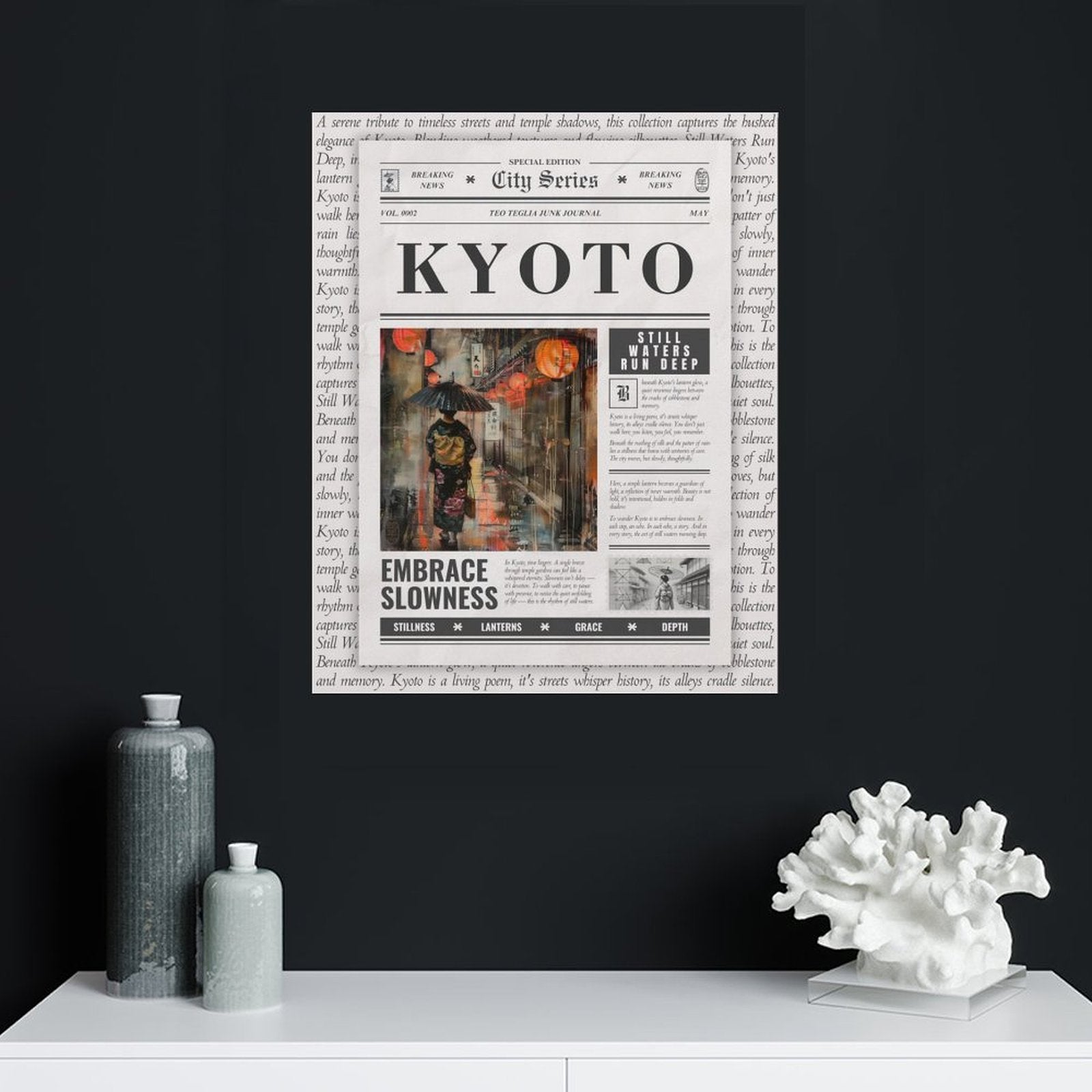 Kyoto - City Series Canvas by Teo Teglia Art