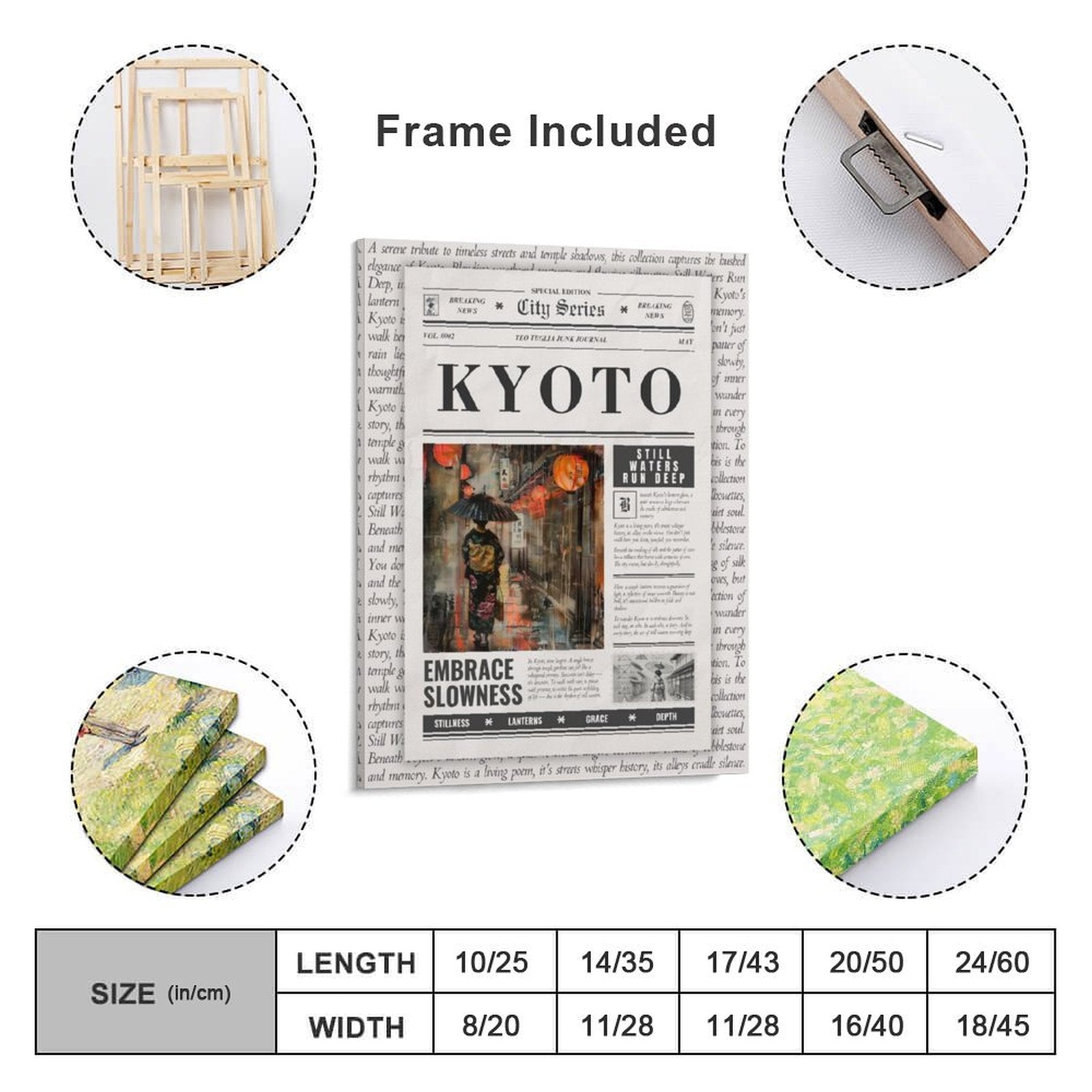 Kyoto - City Series Canvas by Teo Teglia Art