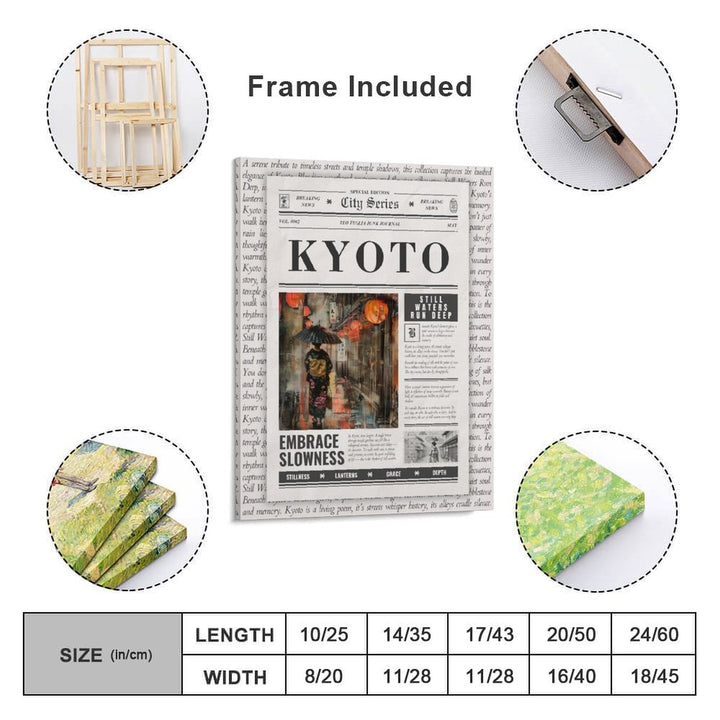 Kyoto - City Series Canvas by Teo Teglia Art