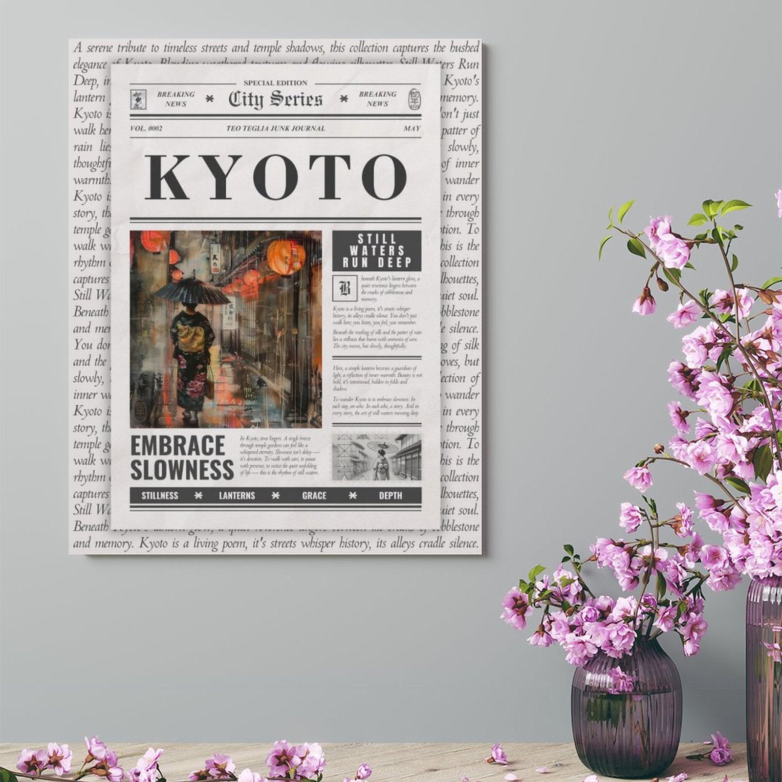 Kyoto - City Series Canvas by Teo Teglia Art