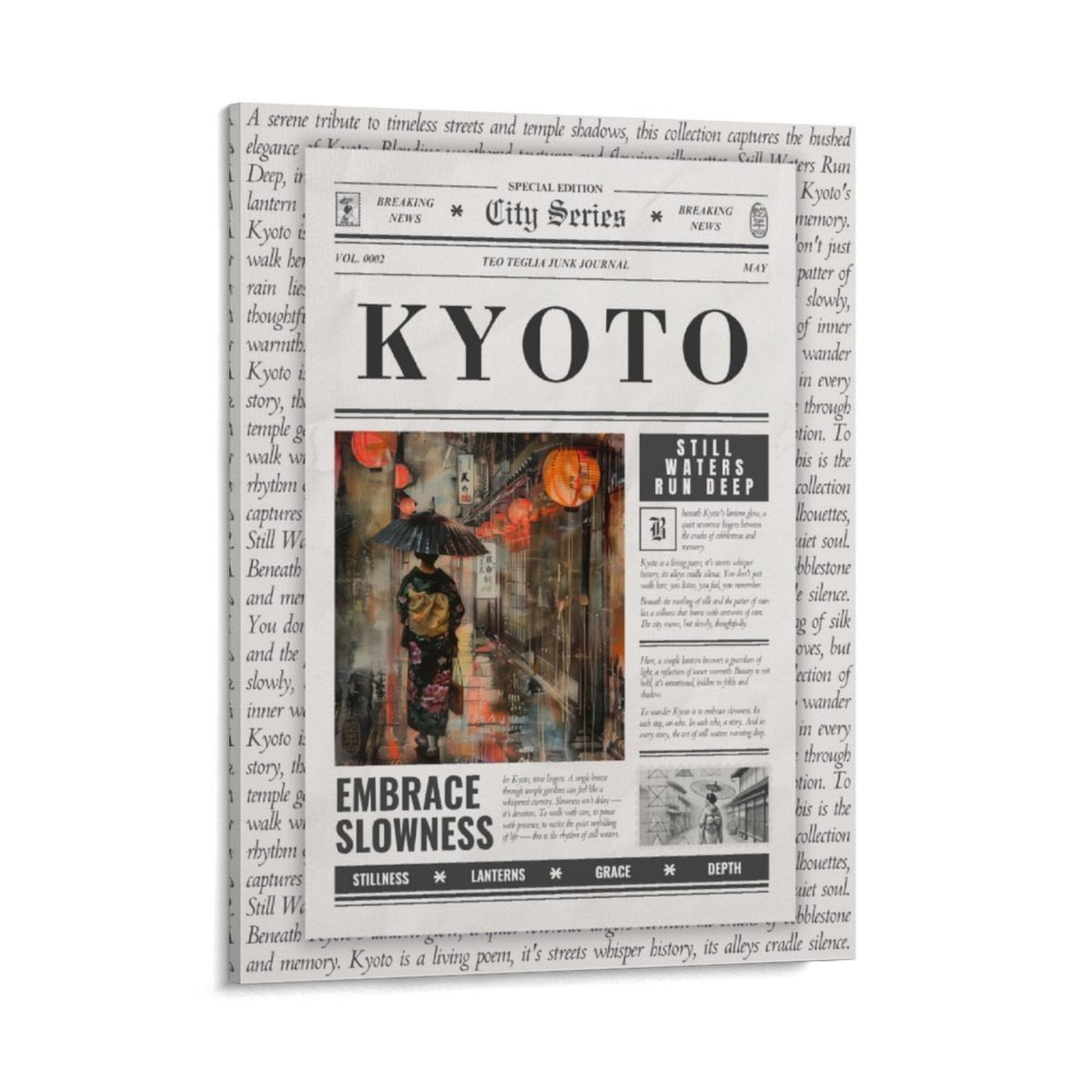 Kyoto - City Series Canvas by Teo Teglia Art