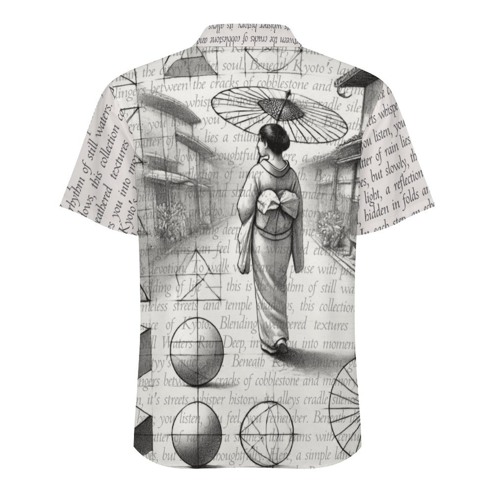 Kyoto - Men's Mindful Lapel Shirt by Teo Teglia Art