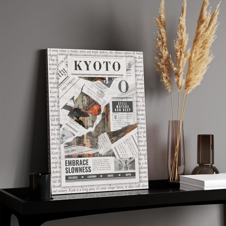 Kyoto - Torn Collage Canvas by Teo Teglia Art