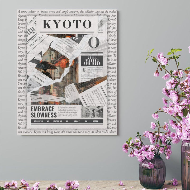 Kyoto - Torn Collage Canvas by Teo Teglia Art
