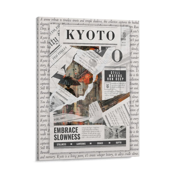 Kyoto - Torn Collage Canvas by Teo Teglia Art