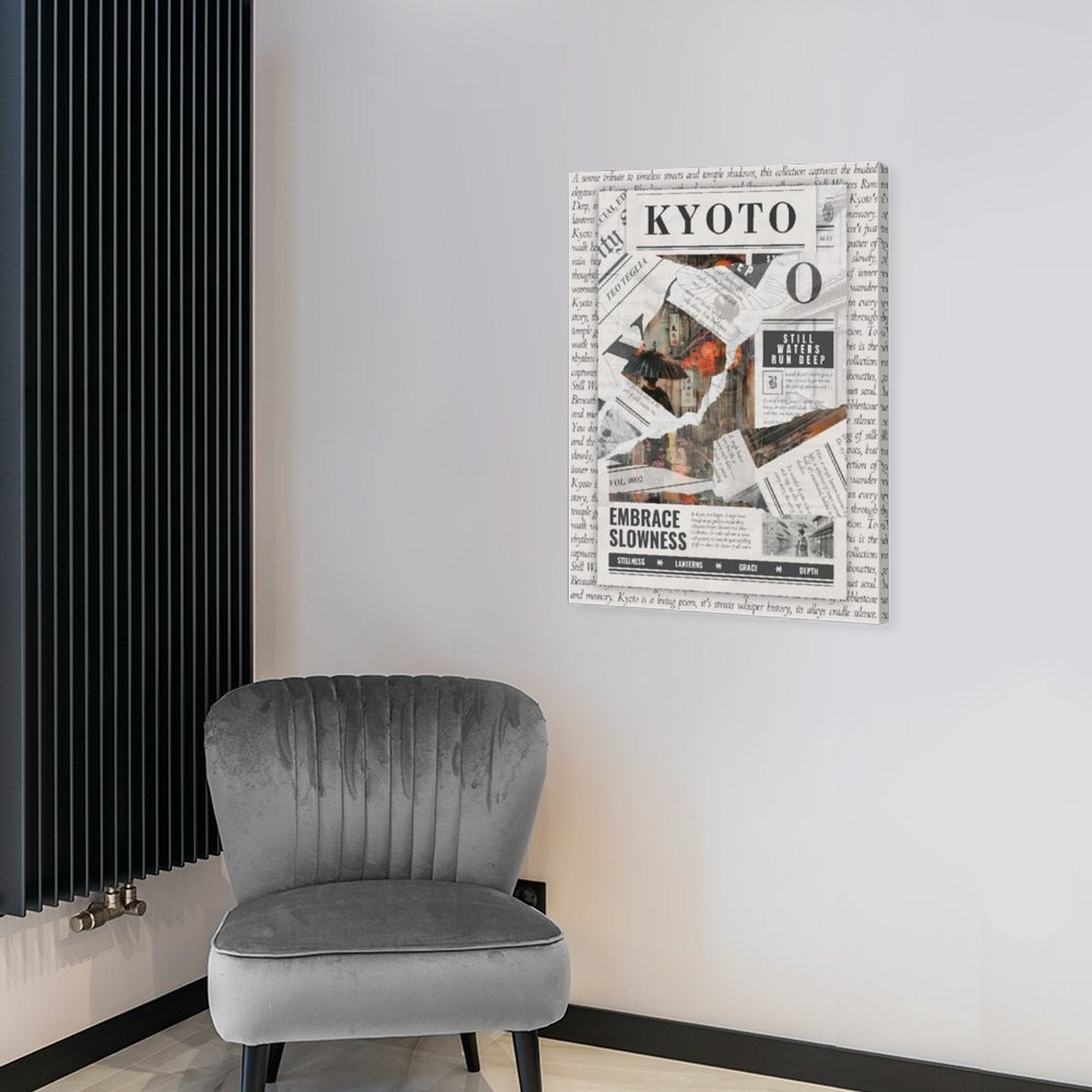 Kyoto - Torn Collage Canvas by Teo Teglia Art