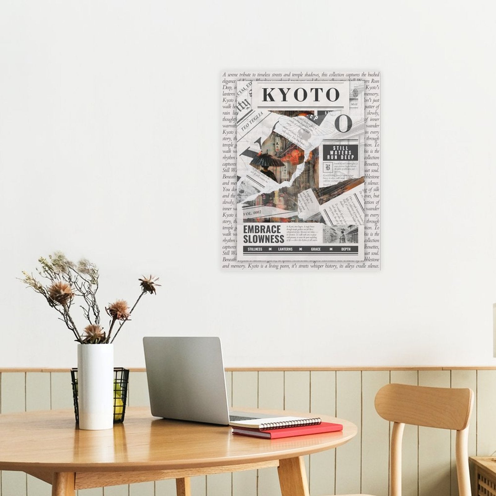 Kyoto - Torn Collage Canvas by Teo Teglia Art
