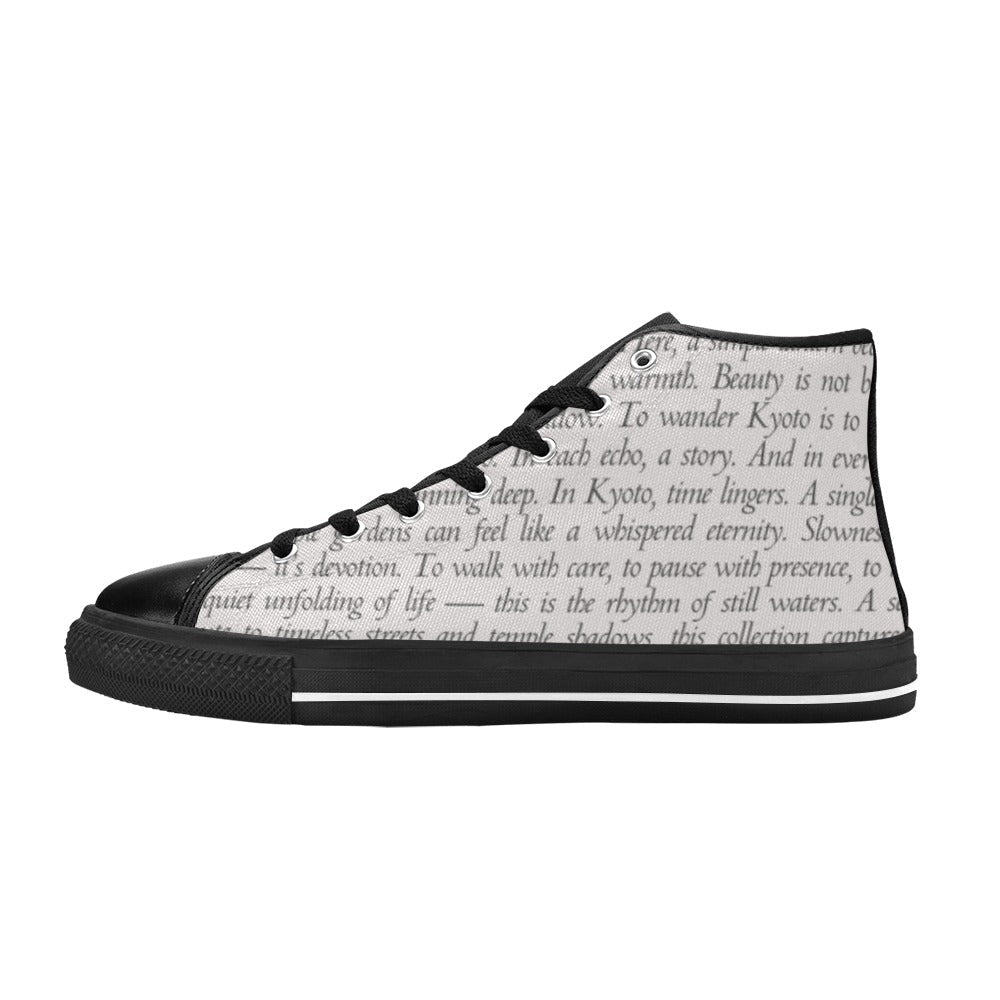 Kyoto - Women's Classic Canvas High Top Shoes by Teo Teglia Art