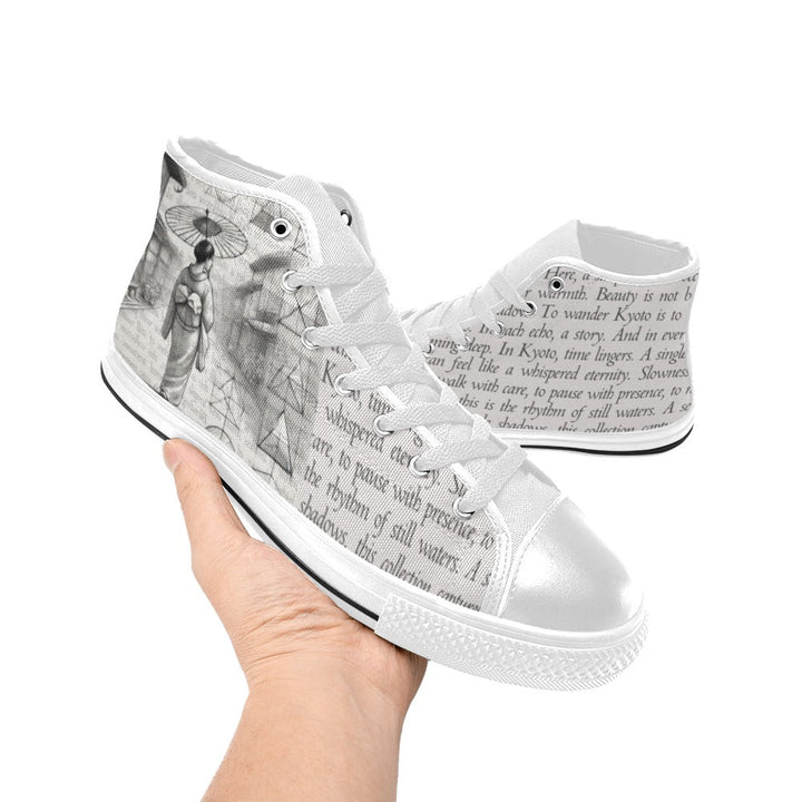 Kyoto - Women's Classic Canvas High Top Shoes by Teo Teglia Art