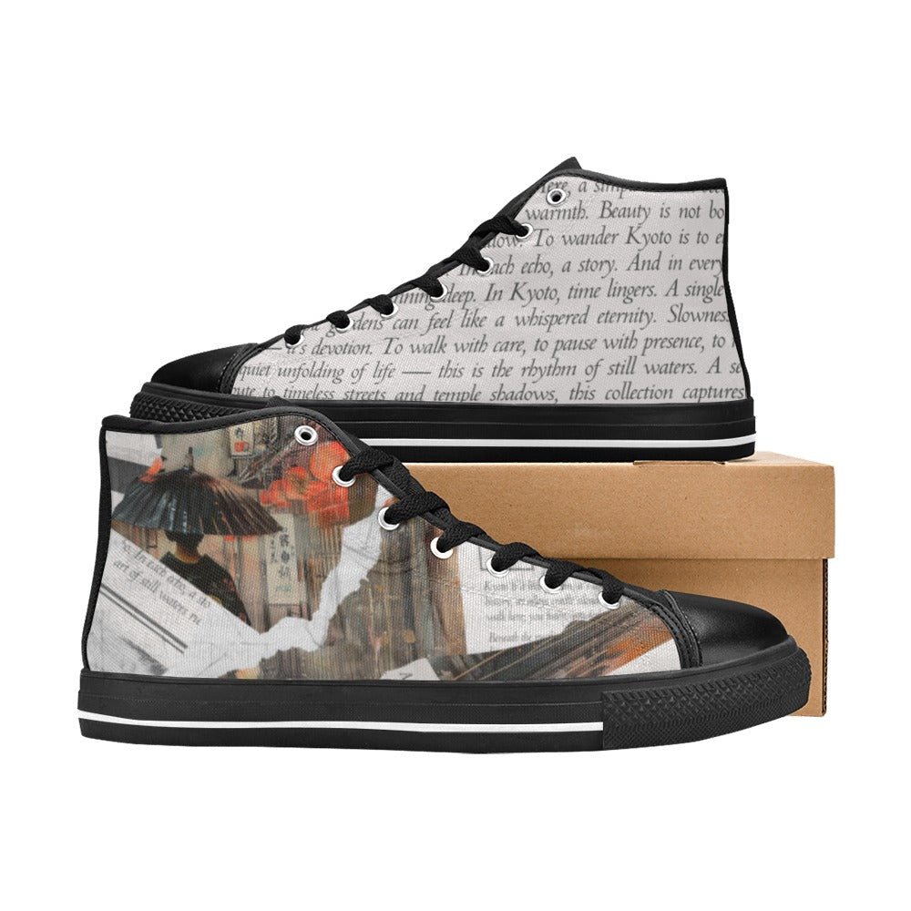 Kyoto - Women's Classic Canvas High Top Shoes by Teo Teglia Art