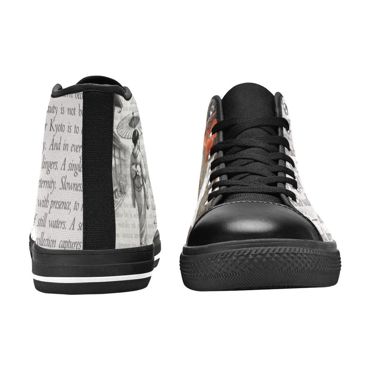 Kyoto - Women's Classic Canvas High Top Shoes by Teo Teglia Art