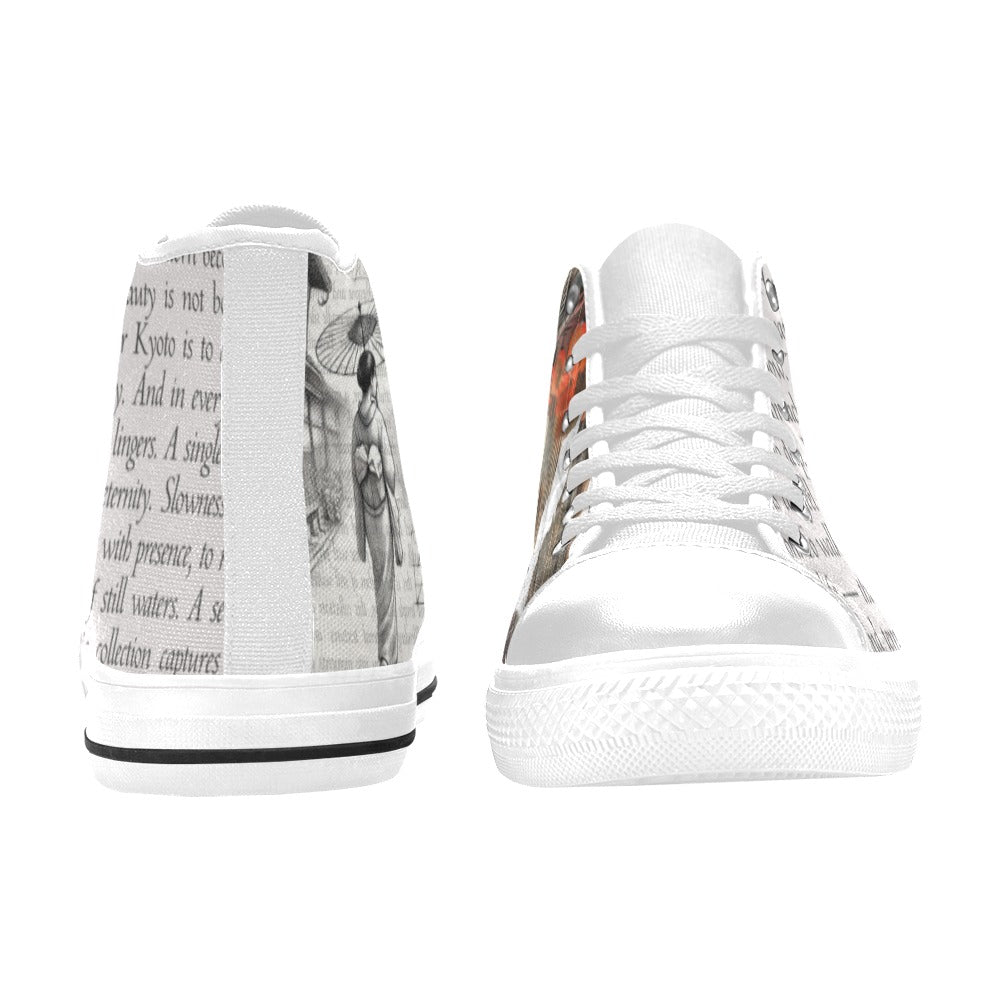 Kyoto - Women's Classic Canvas High Top Shoes by Teo Teglia Art