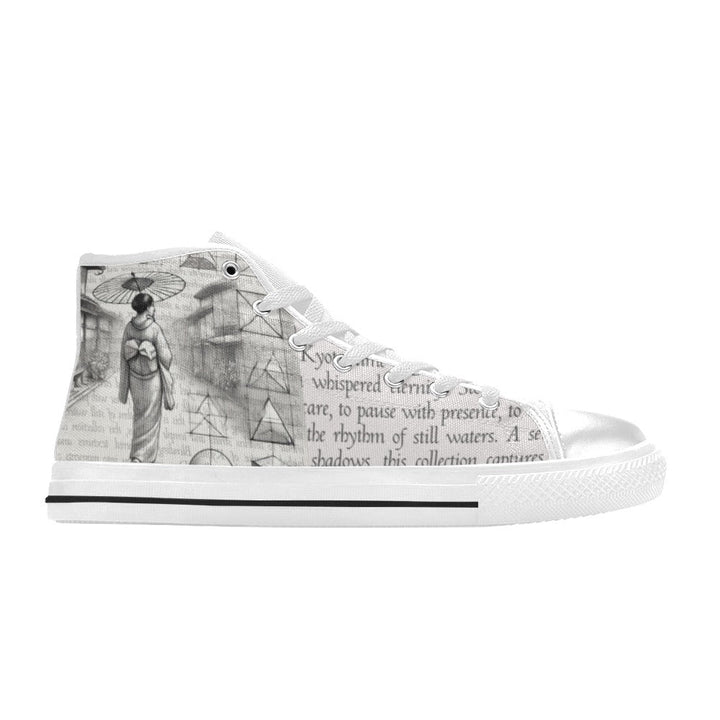 Kyoto - Women's Classic Canvas High Top Shoes by Teo Teglia Art