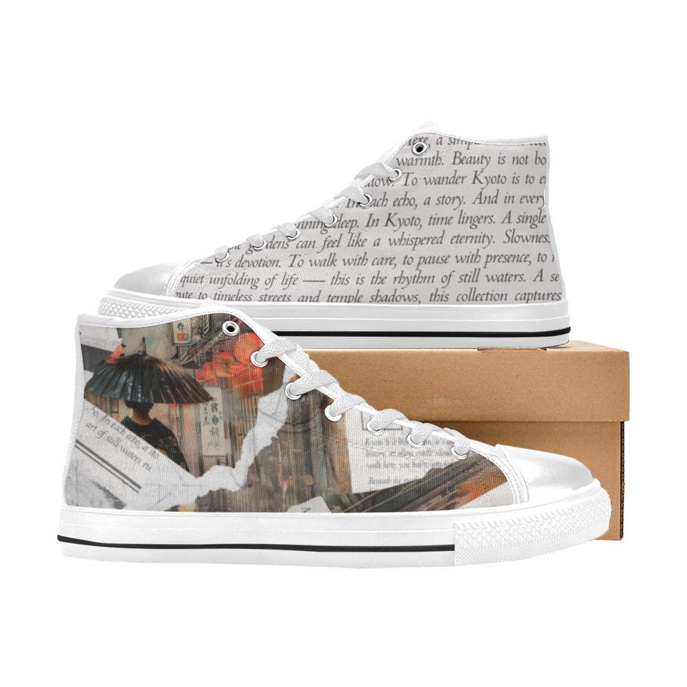 Kyoto - Women's Classic Canvas High Top Shoes by Teo Teglia Art