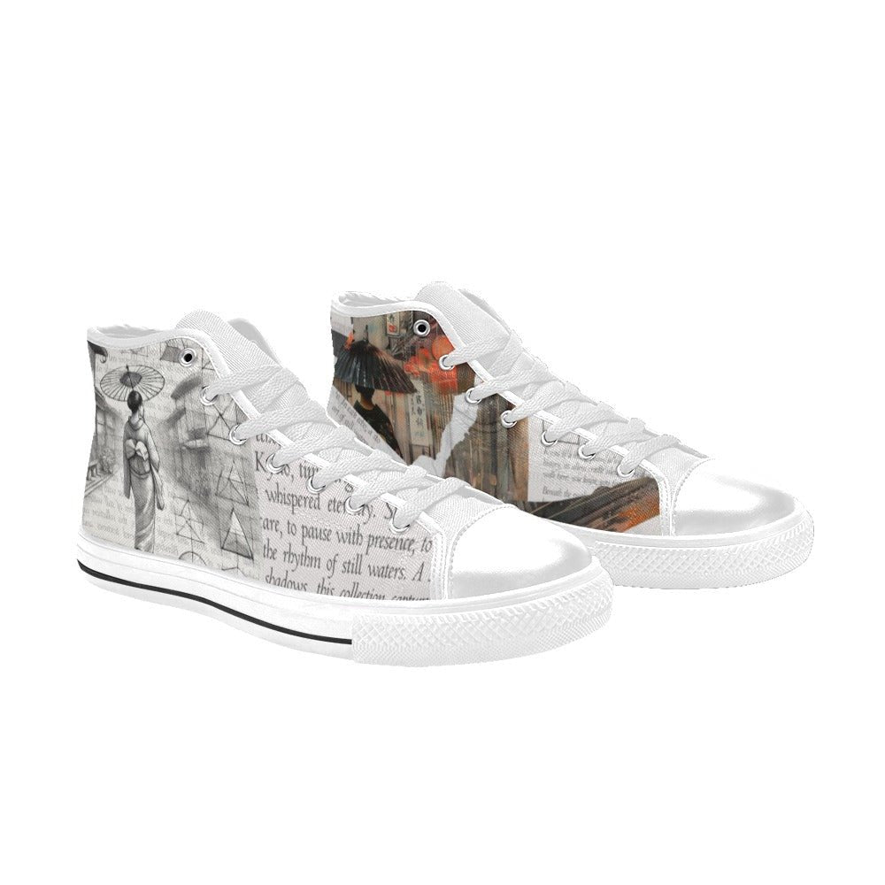 Kyoto - Women's Classic Canvas High Top Shoes by Teo Teglia Art