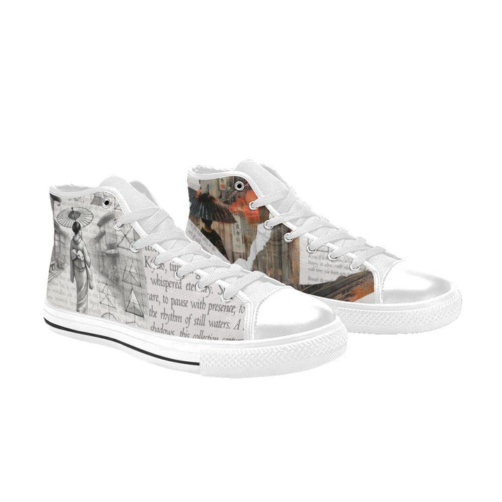 Kyoto - Women's Classic Canvas High Top Shoes by Teo Teglia Art