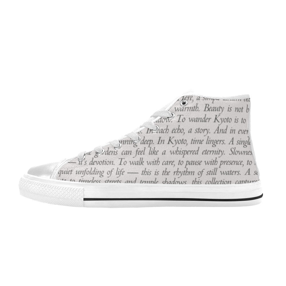 Kyoto - Women's Classic Canvas High Top Shoes by Teo Teglia Art