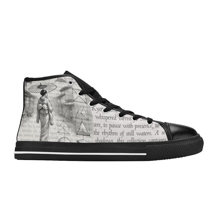 Kyoto - Women's Classic Canvas High Top Shoes by Teo Teglia Art