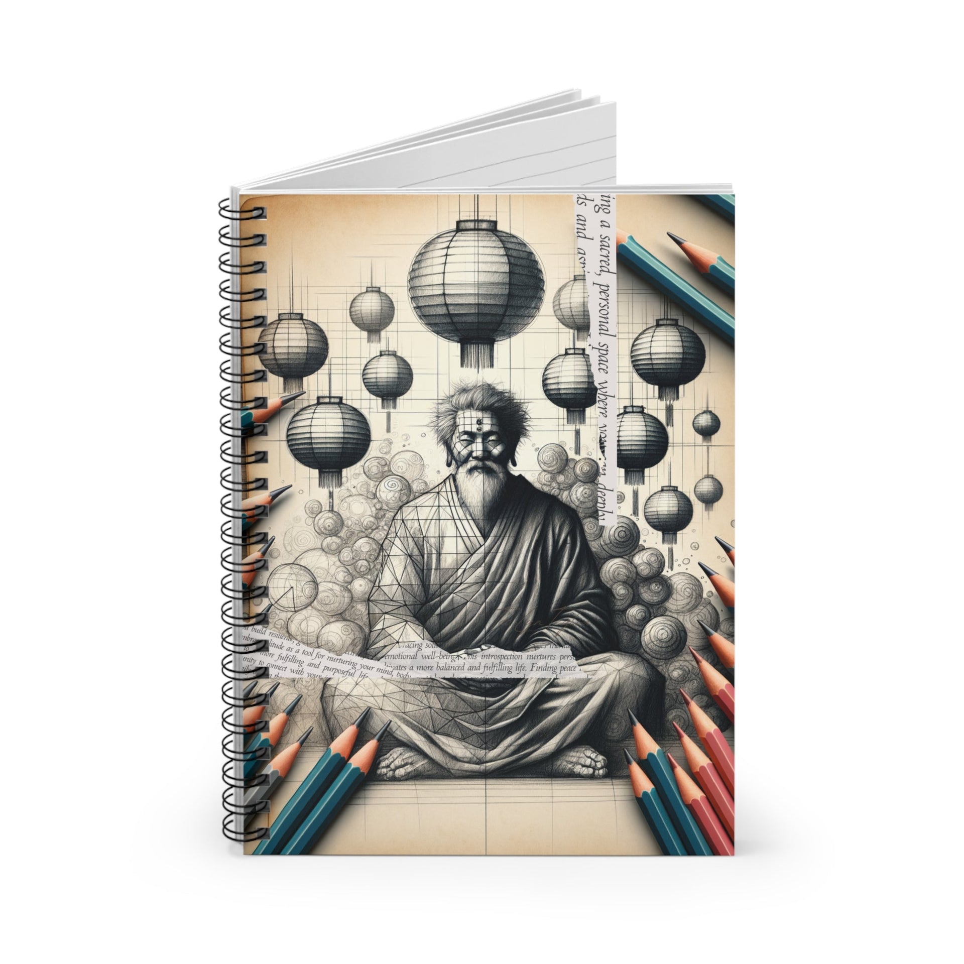 Lantern Wisdom - Sketch Notebook by Teo Teglia Art