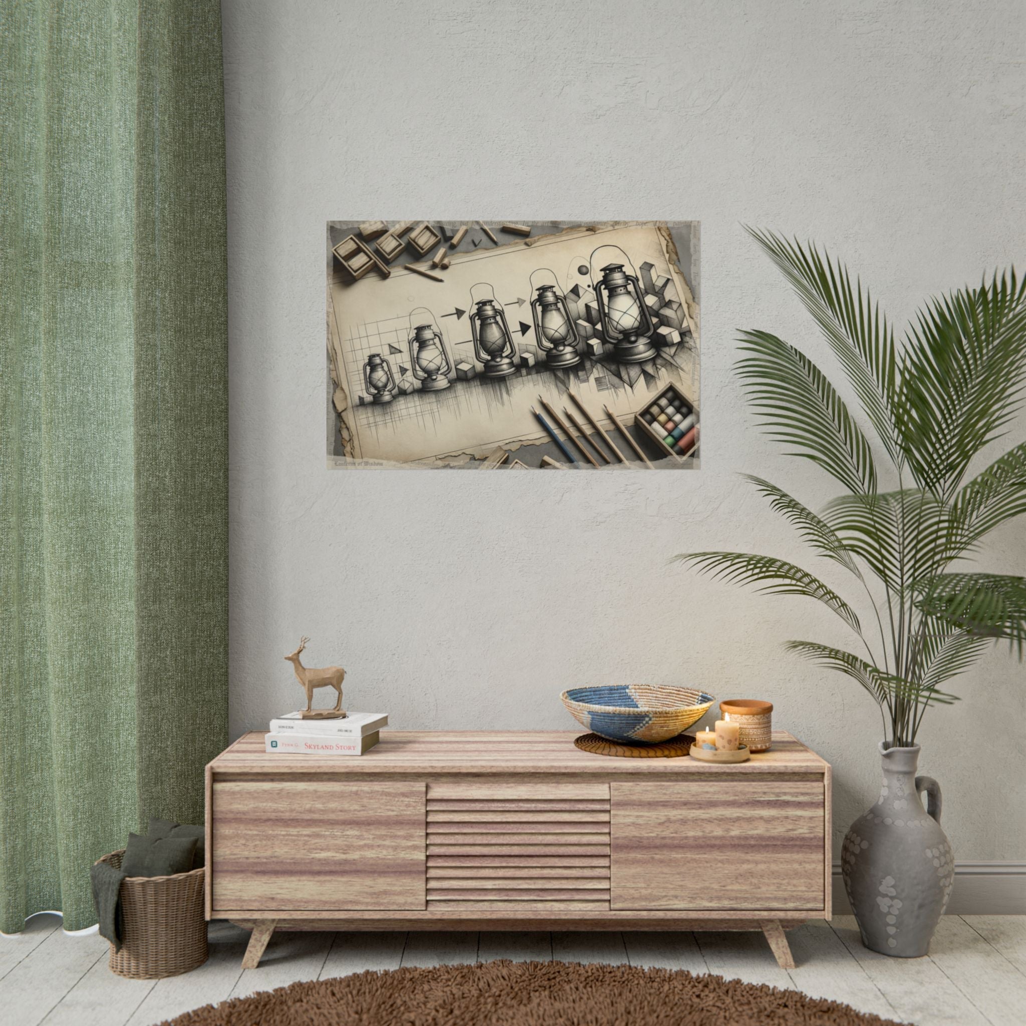 Lanterns Birthed from Geometry - Art Print by Teo Teglia Art