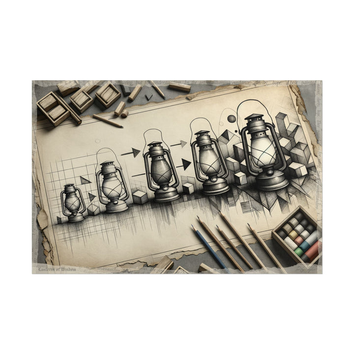 Lanterns Birthed from Geometry - Art Print by Teo Teglia Art