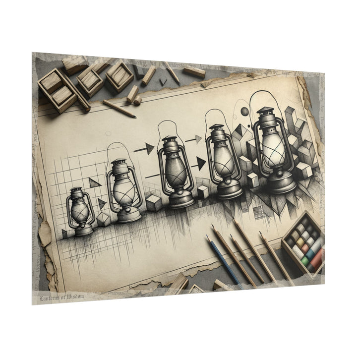 Lanterns Birthed from Geometry - Art Print by Teo Teglia Art