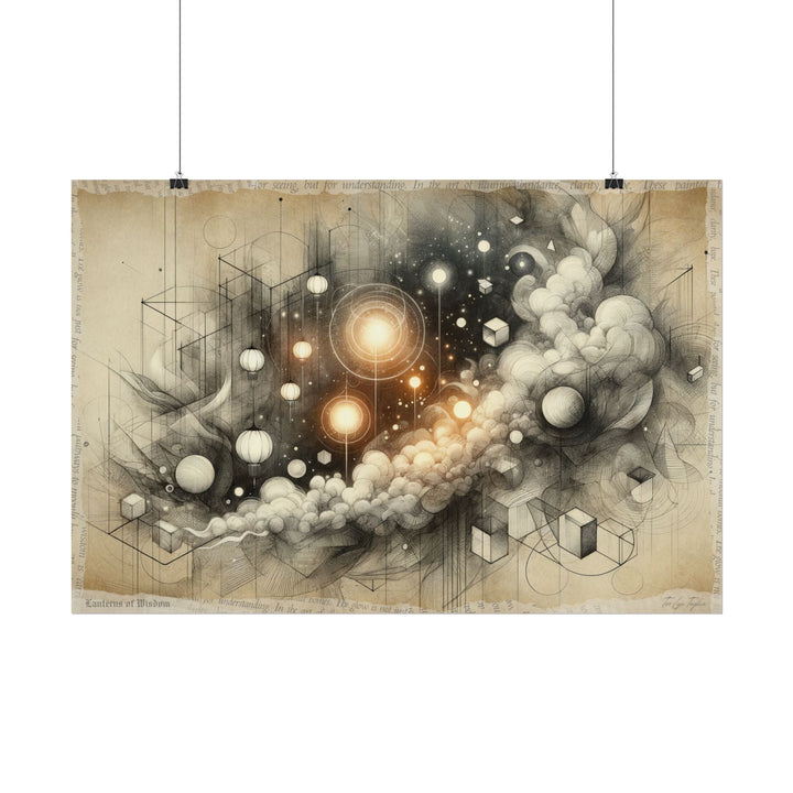 Lanterns in Abstract Verse - Art Print by Teo Teglia Art